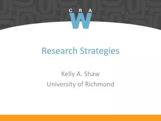 Research Strategies