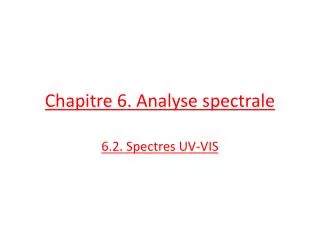 chapitre 6 analyse spectrale