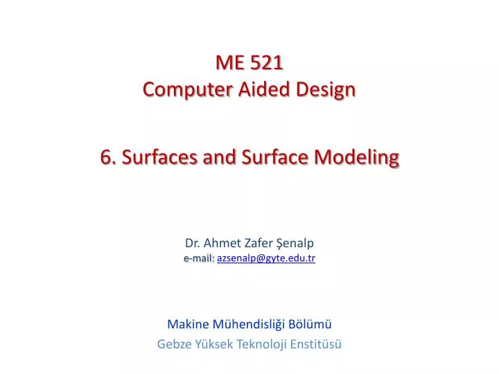 6 surfaces and surface modeling