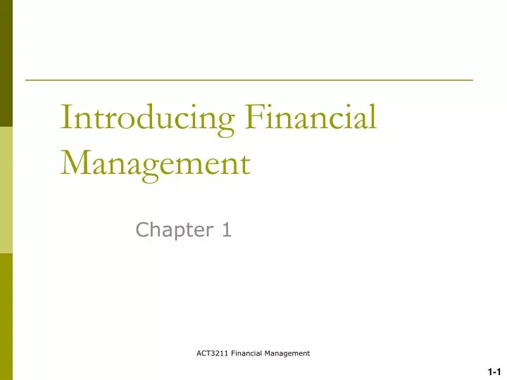 introducing financial management
