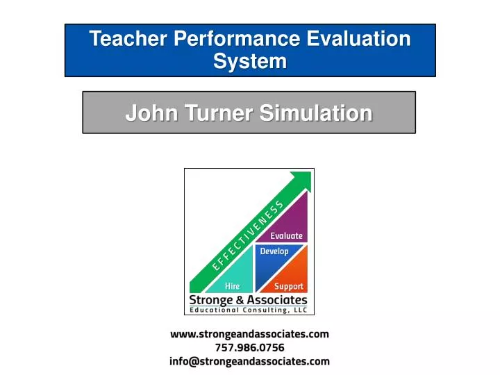 teacher performance evaluation system