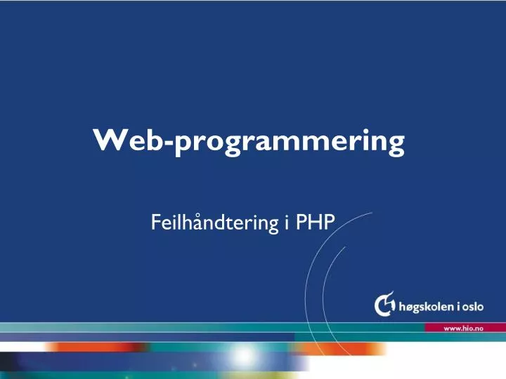 web programmering