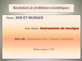 r solution de probl mes scientifiques