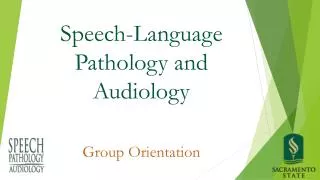 Speech-Language Pathology and Audiology