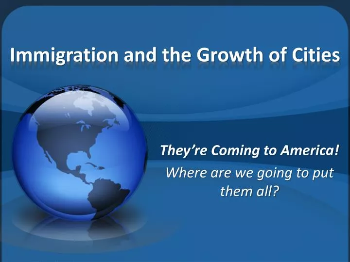immigration and the growth of cities
