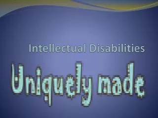 Intellectual Disabilities