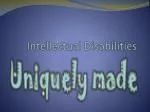 Intellectual Disabilities