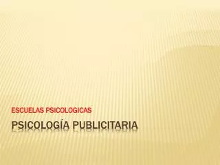 escuelas psicologicas