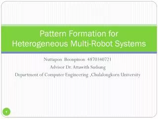Pattern Formation for Heterogeneous Multi-Robot Systems