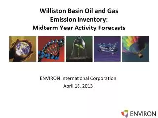 Williston Basin Oil and Gas Emission Inventory: Midterm Year Activity Forecasts