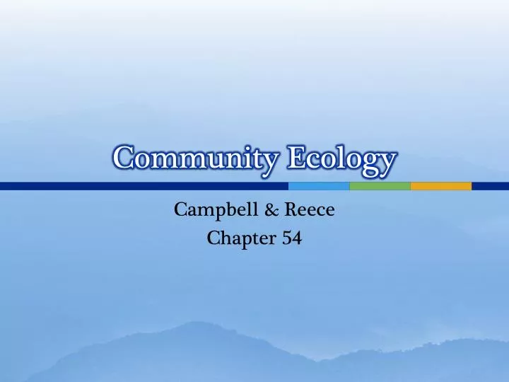 community ecology