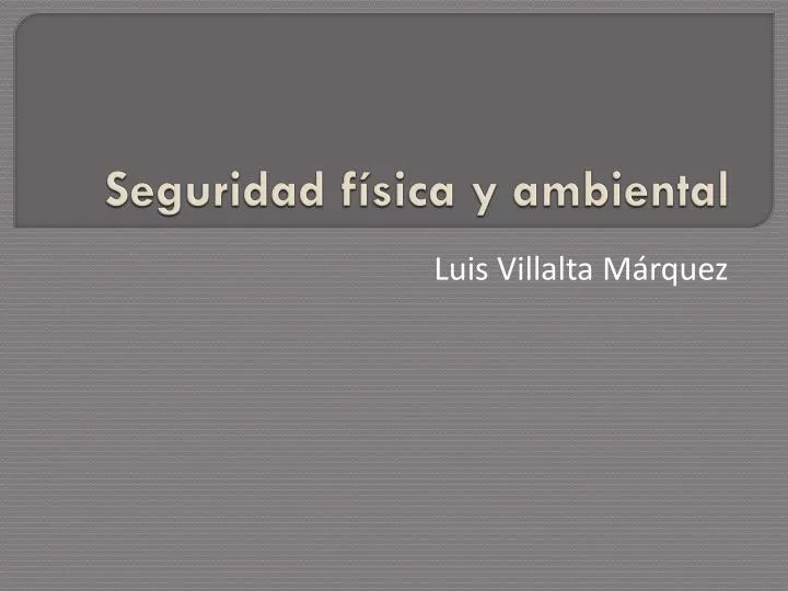 seguridad f sica y ambiental