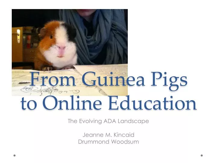 from guinea pigs to online education