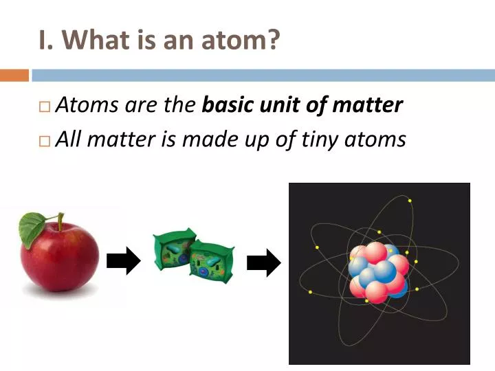 i what is an atom