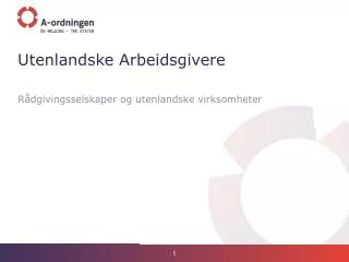 utenlandske arbeidsgivere