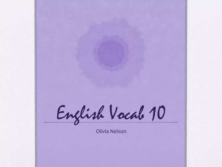 english vocab 10