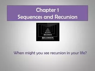 Chapter 1 Sequences and Recursion