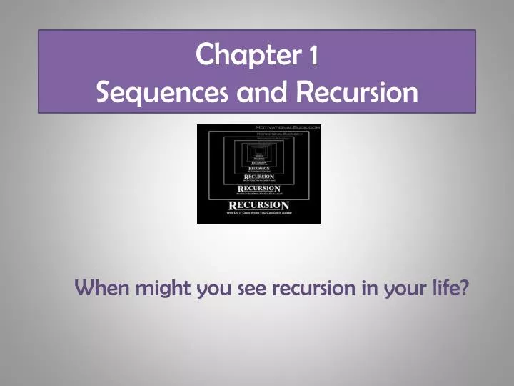 chapter 1 sequences and recursion