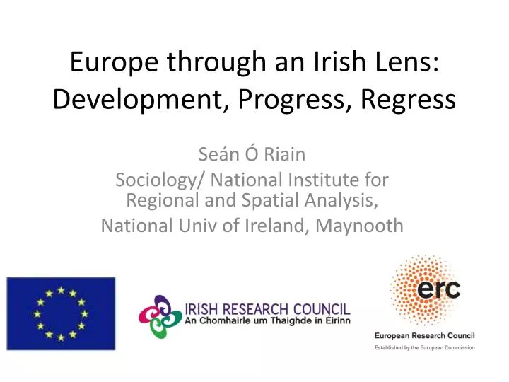 europe through an irish lens development progress regress
