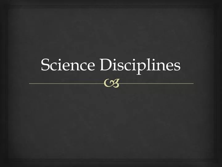 science disciplines