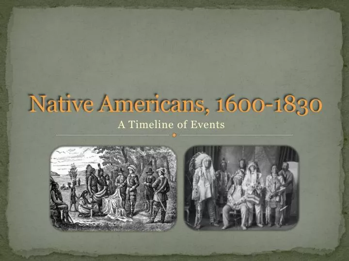 native americans 1600 1830