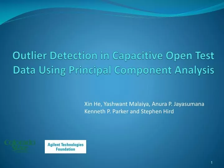 outlier detection in capacitive open test data using principal component analysis