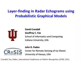 Layer-finding in Radar Echograms using Probabilistic Graphical Models