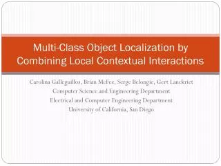 Multi-Class Object Localization by Combining Local Contextual Interactions