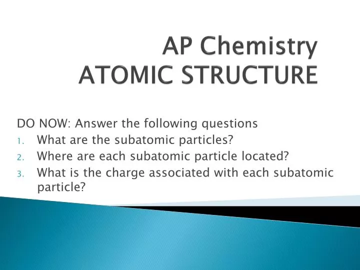 ap chemistry atomic structure