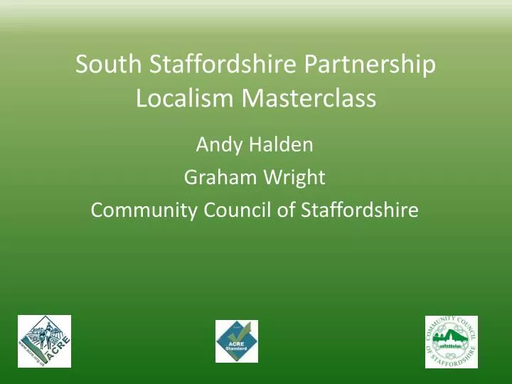 south staffordshire partnership localism masterclass