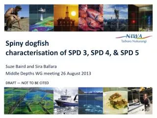 Spiny dogfish characterisation of SPD 3, SPD 4 , &amp; SPD 5