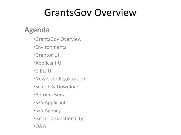 grantsgov overview