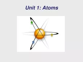 Unit 1: Atoms