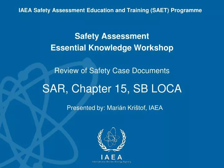 review of safety case documents sar chapter 15 sb loca