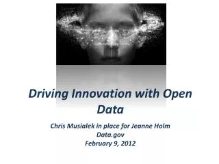 Driving Innovation with Open Data