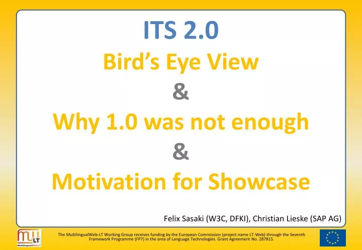 its 2 0 bird s eye view why 1 0 was not enough motivation for showcase