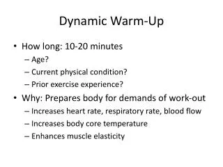 Dynamic Warm-Up