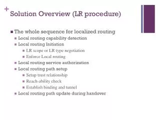 Solution Overview (LR procedure)
