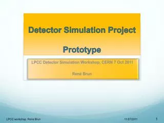 Detector Simulation Project Prototype
