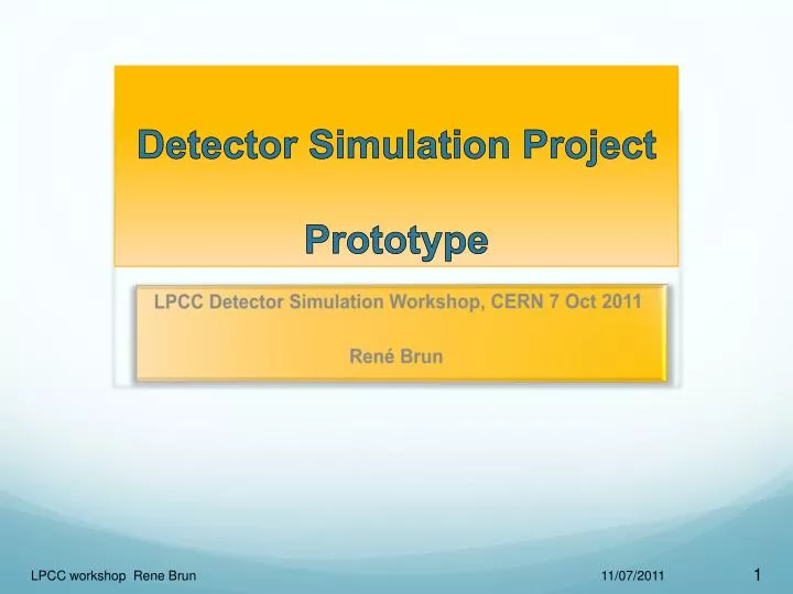 detector simulation project prototype