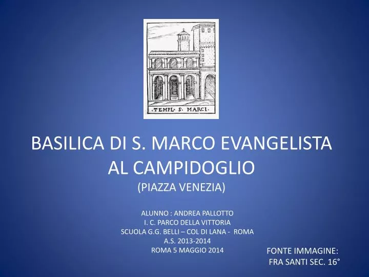 basilica di s marco evangelista al campidoglio piazza venezia
