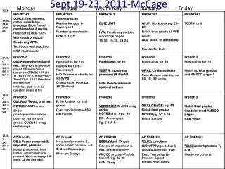 Sept 19-23, 2011-McCage