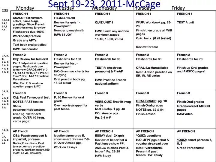 sept 19 23 2011 mccage