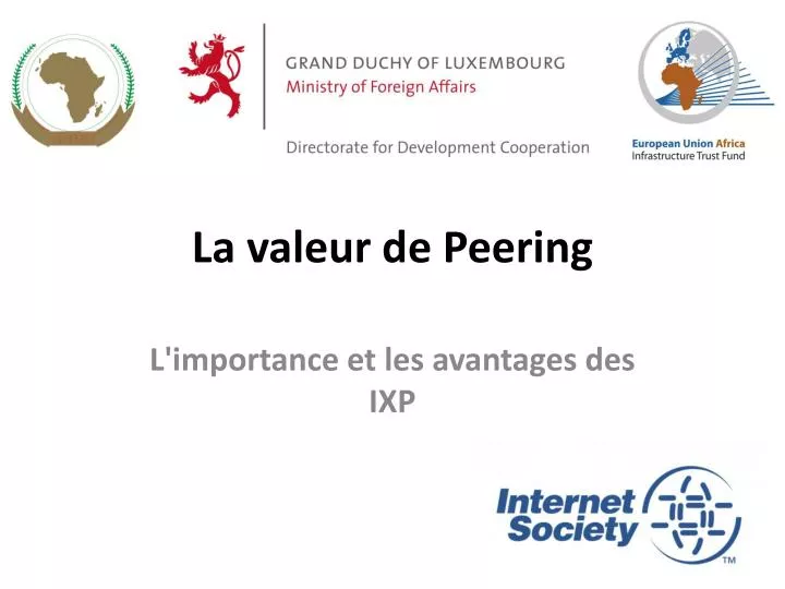 la valeur de peering