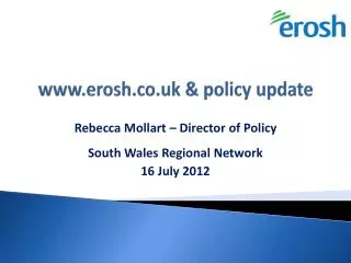 www.erosh.co.uk &amp; policy update