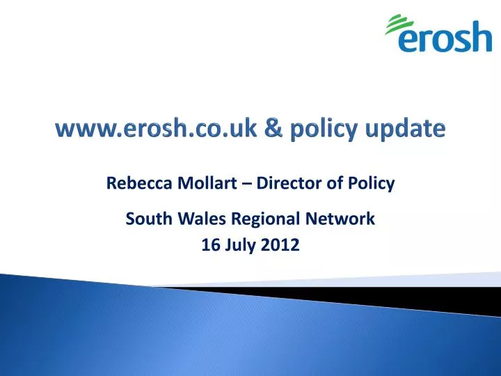 www erosh co uk policy update