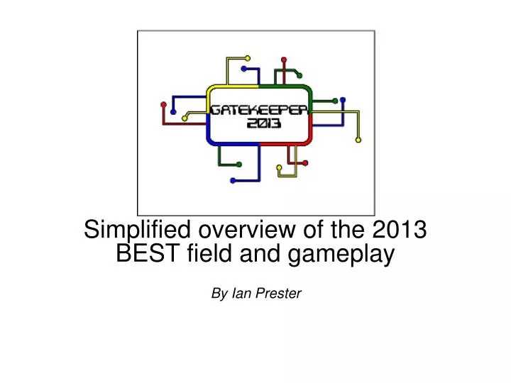 simplified overview of the 2013 best field and gameplay by ian prester