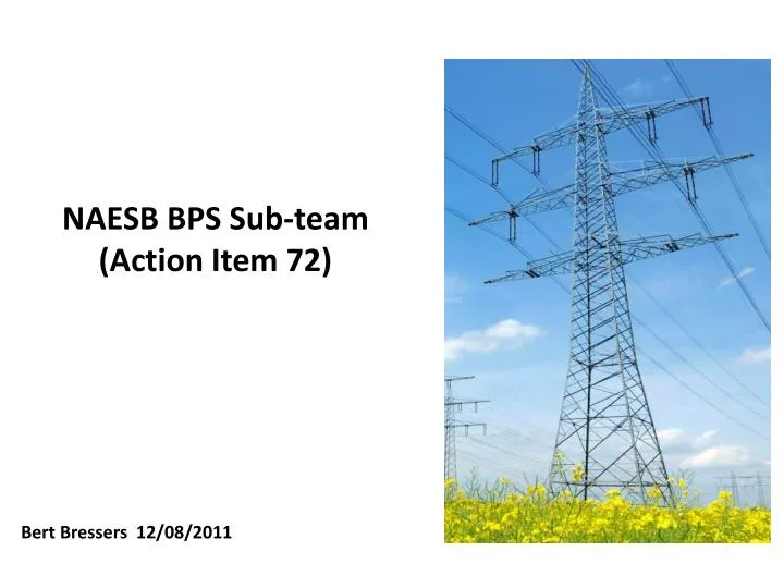 naesb bps sub team action item 72