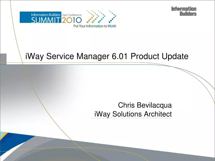 iway service manager 6 01 product update