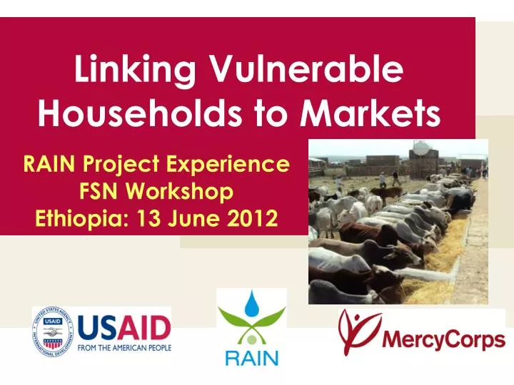 linking vulnerable households to markets